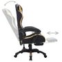 Voir la diapositive 5 : VIDAXL Fauteuil de jeux video avec LED RVB Dore et noir Similicuir