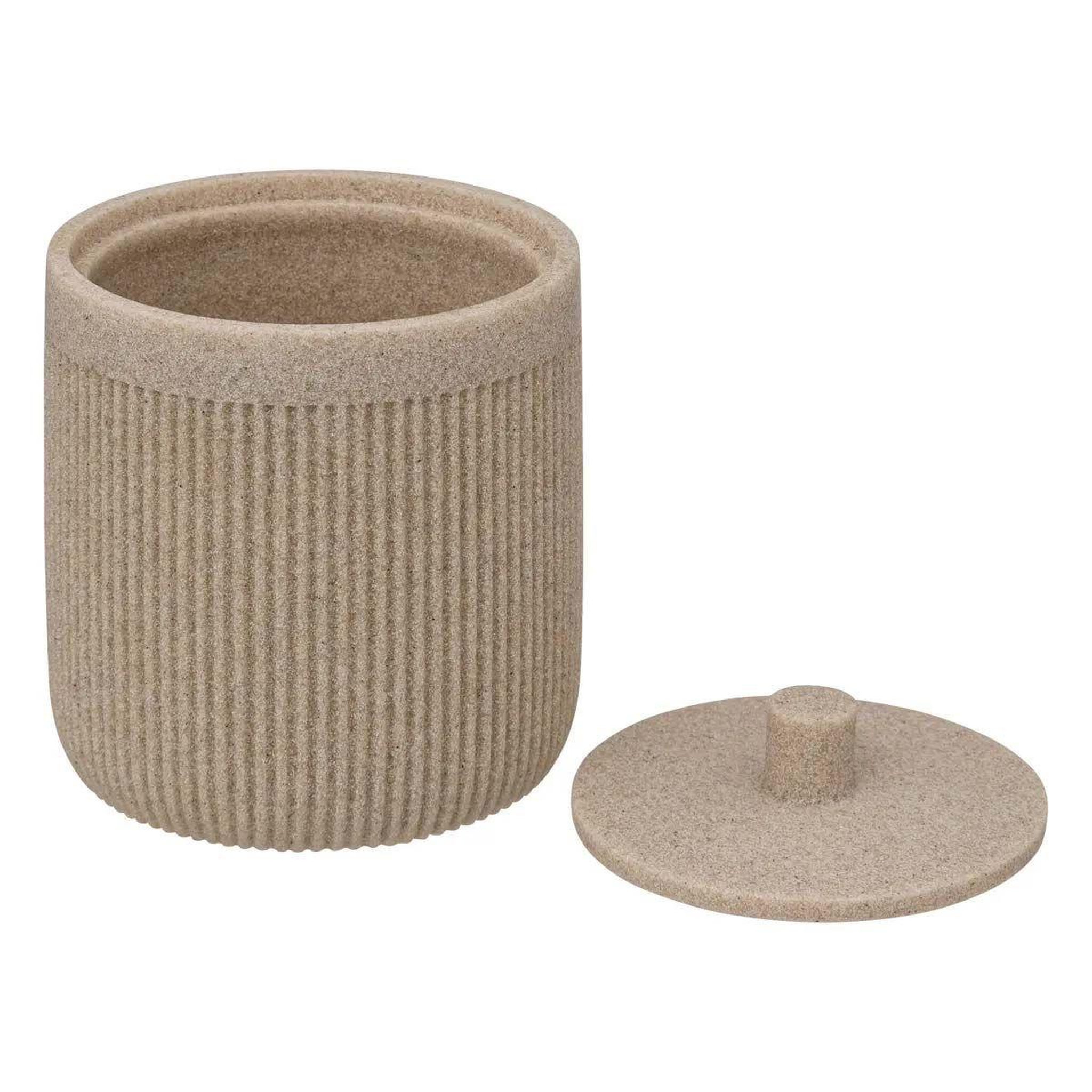 Voir la diapositive 2 : FIVE Pot à coton design  onyx  9cm lin