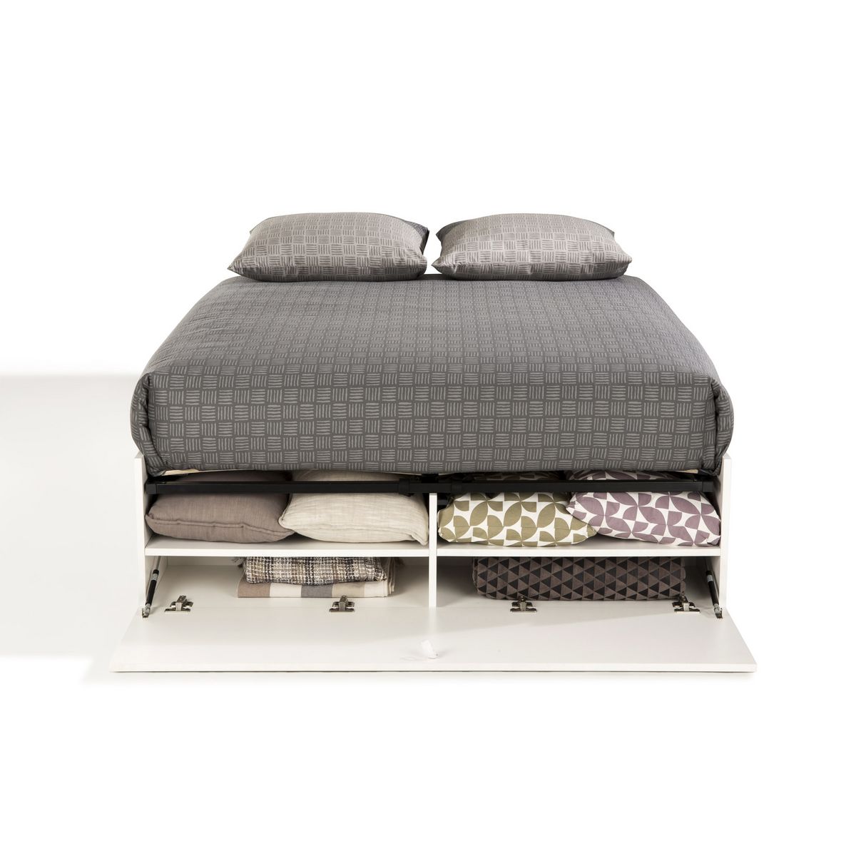 Lit coffre STAN + rangement à chaussures pour couchage 140x190cm