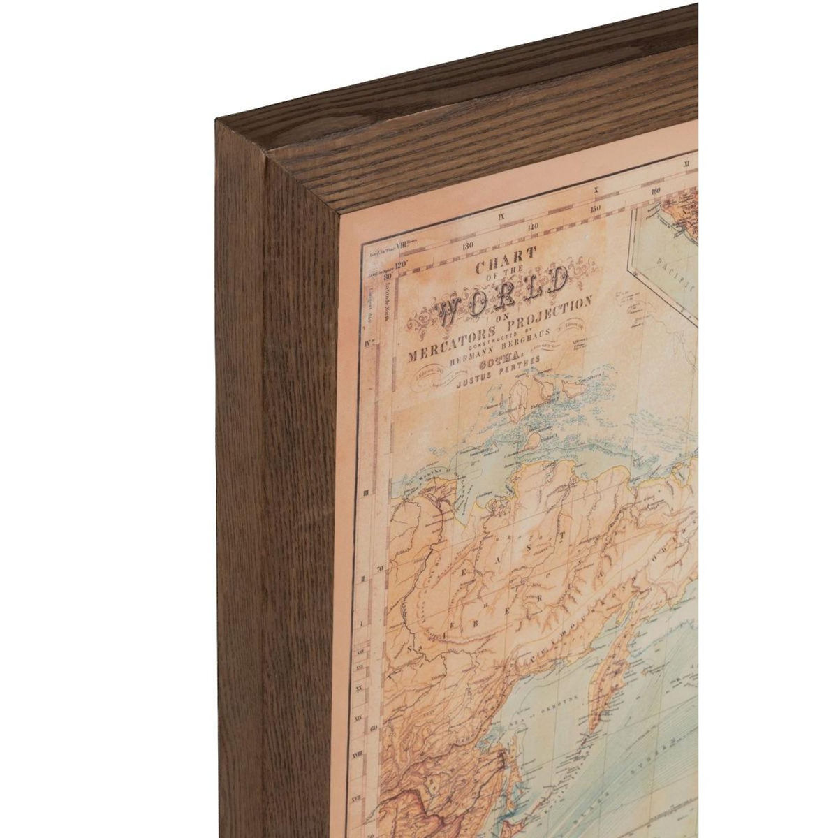 Paris Prix Tableau Carte du Monde  LED  116x175cm Marron
