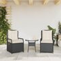 Voir la diapositive 3 : VIDAXL Chaises inclinables de jardin lot de 2 noir resine tressee
