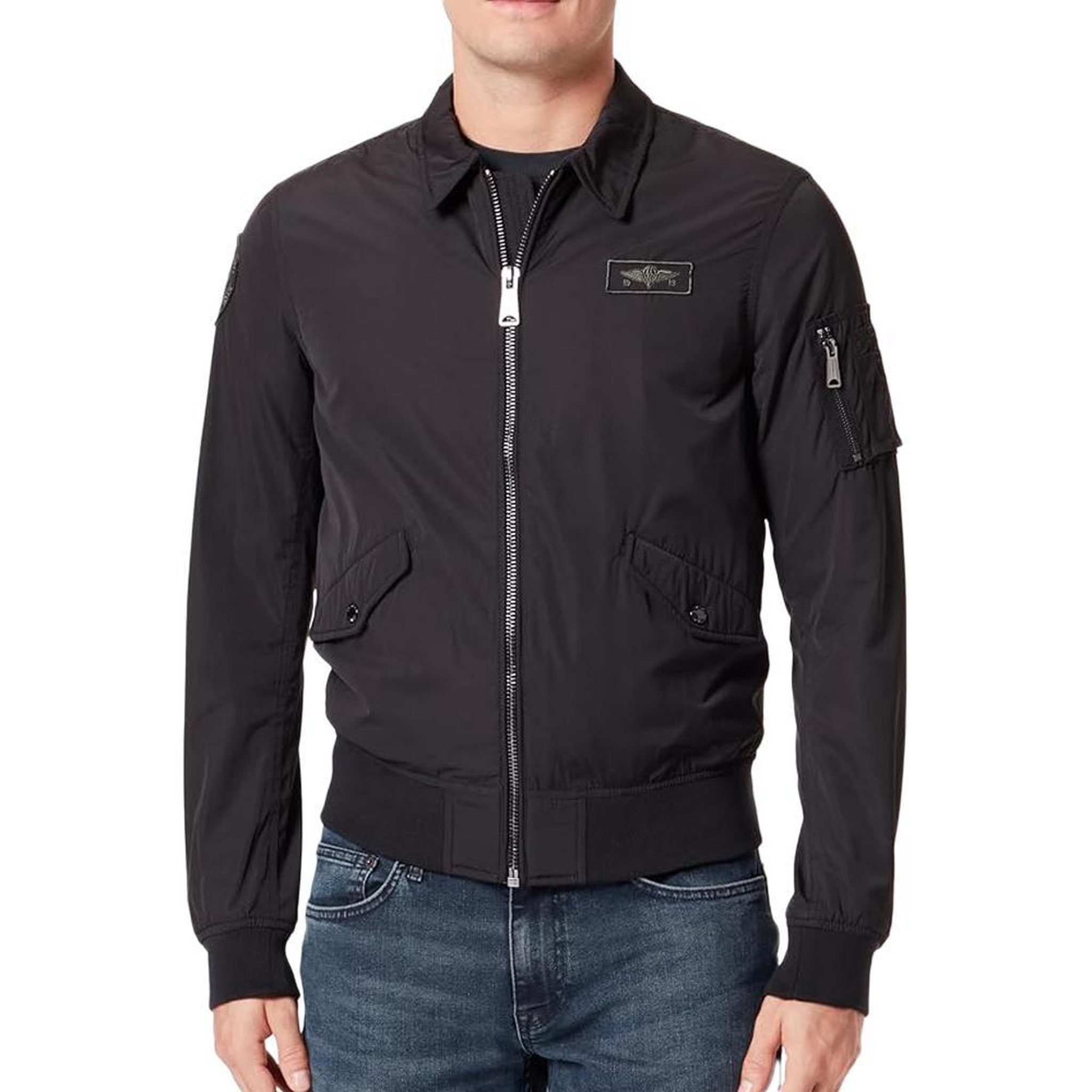 Schott Blouson noir homme schott cwu23. Coloris disponibles : Noir