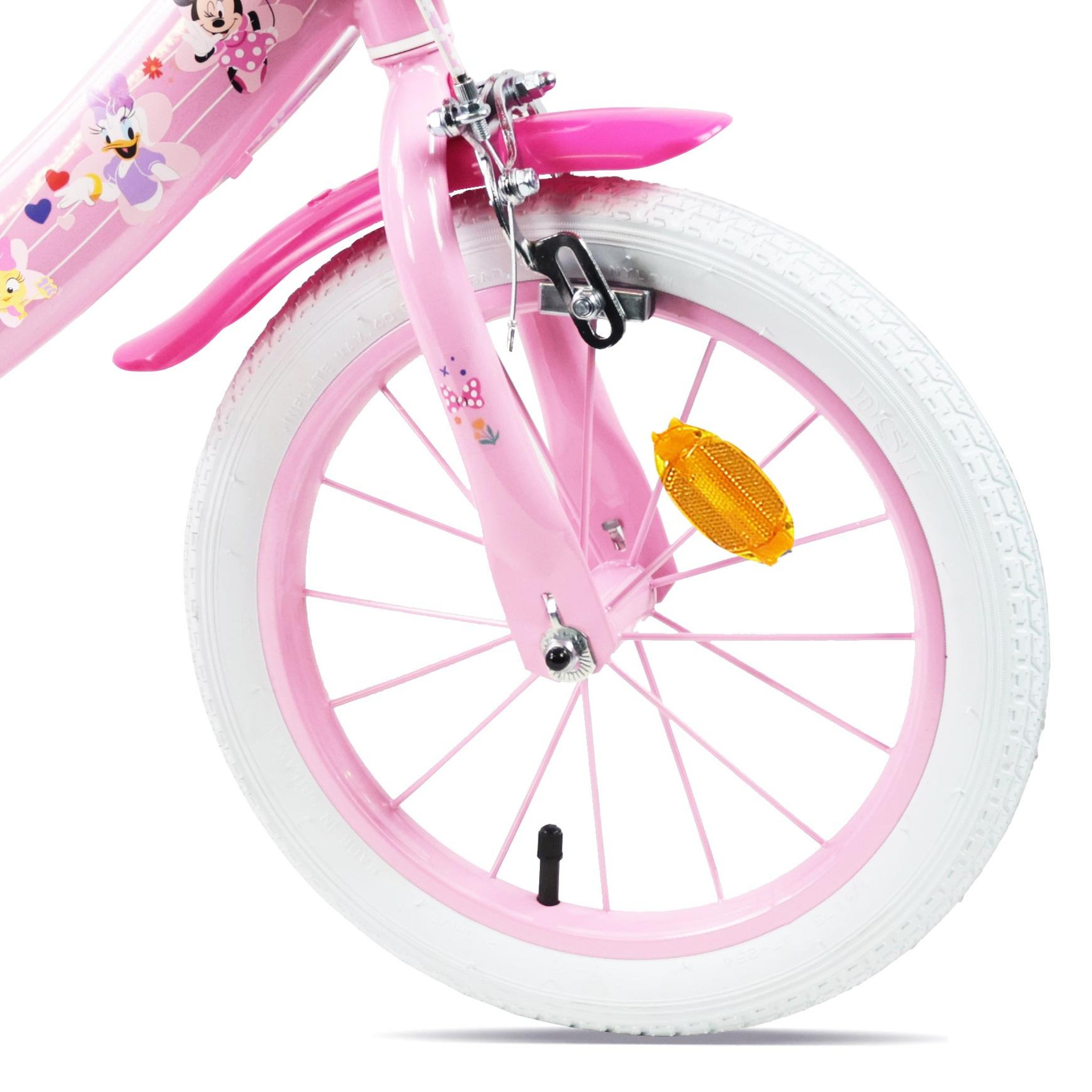 Voir la diapositive 4 : DISNEY Vélo enfants 14  Fille Licence  Minnie  pour enfant de 4 à 6 ans avec stabilisateurs à molettes - 2 freins