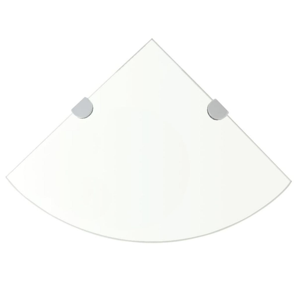 VIDAXL Etageres d'angle 2 pcs et supports Verre Transparent 35x35 cm