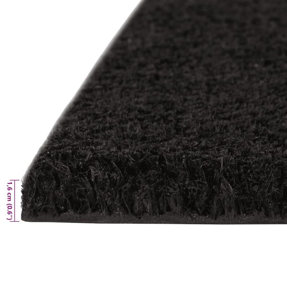 VIDAXL Tapis de porte 5 pcs noir 40x60 cm fibre de coco touffete