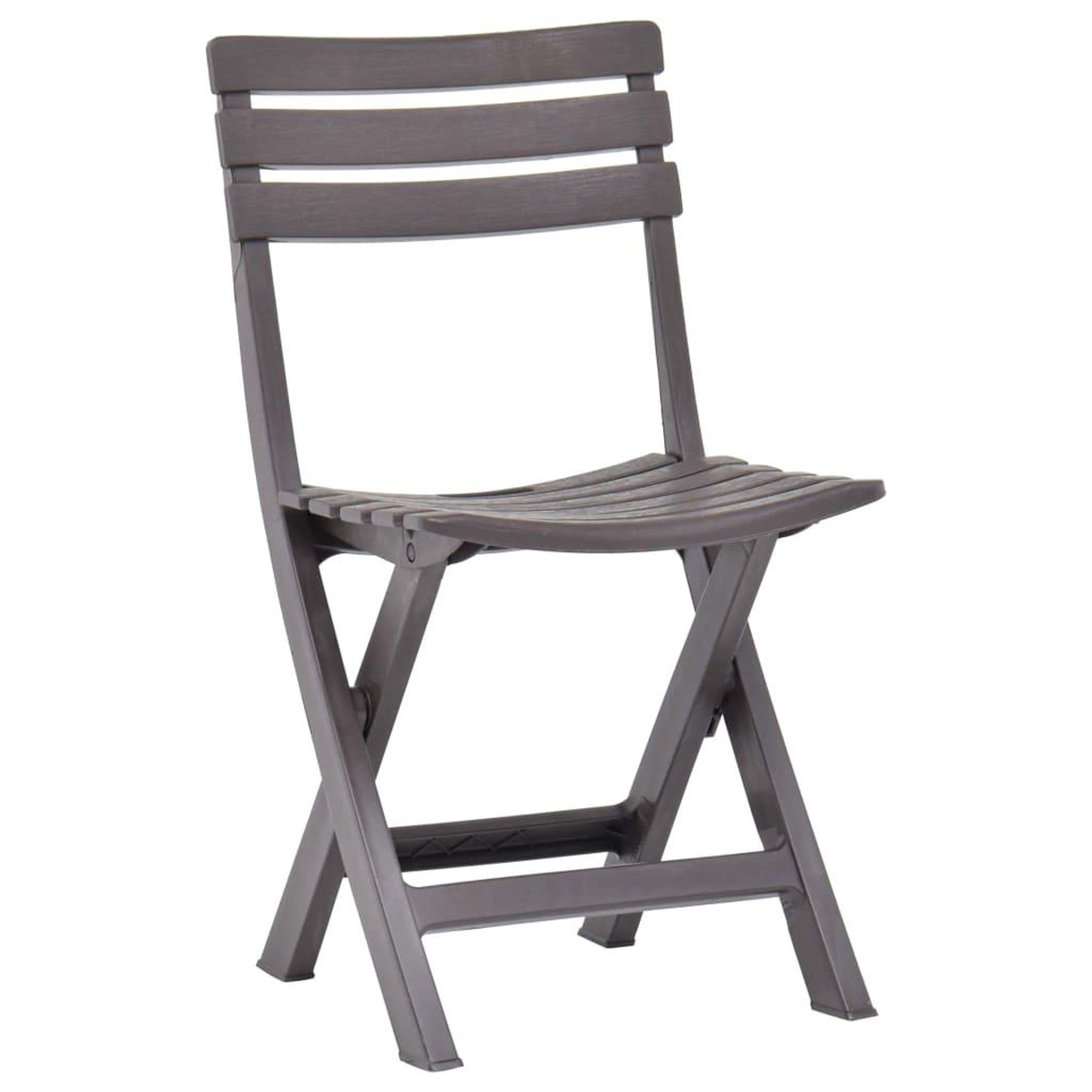 Voir la diapositive 2 : VIDAXL Chaises de jardin pliables lot de 2 Plastique Mocha
