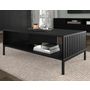 Voir la diapositive 2 : BEST MOBILIER Lara - table basse - pieds noirs - 90 cm
