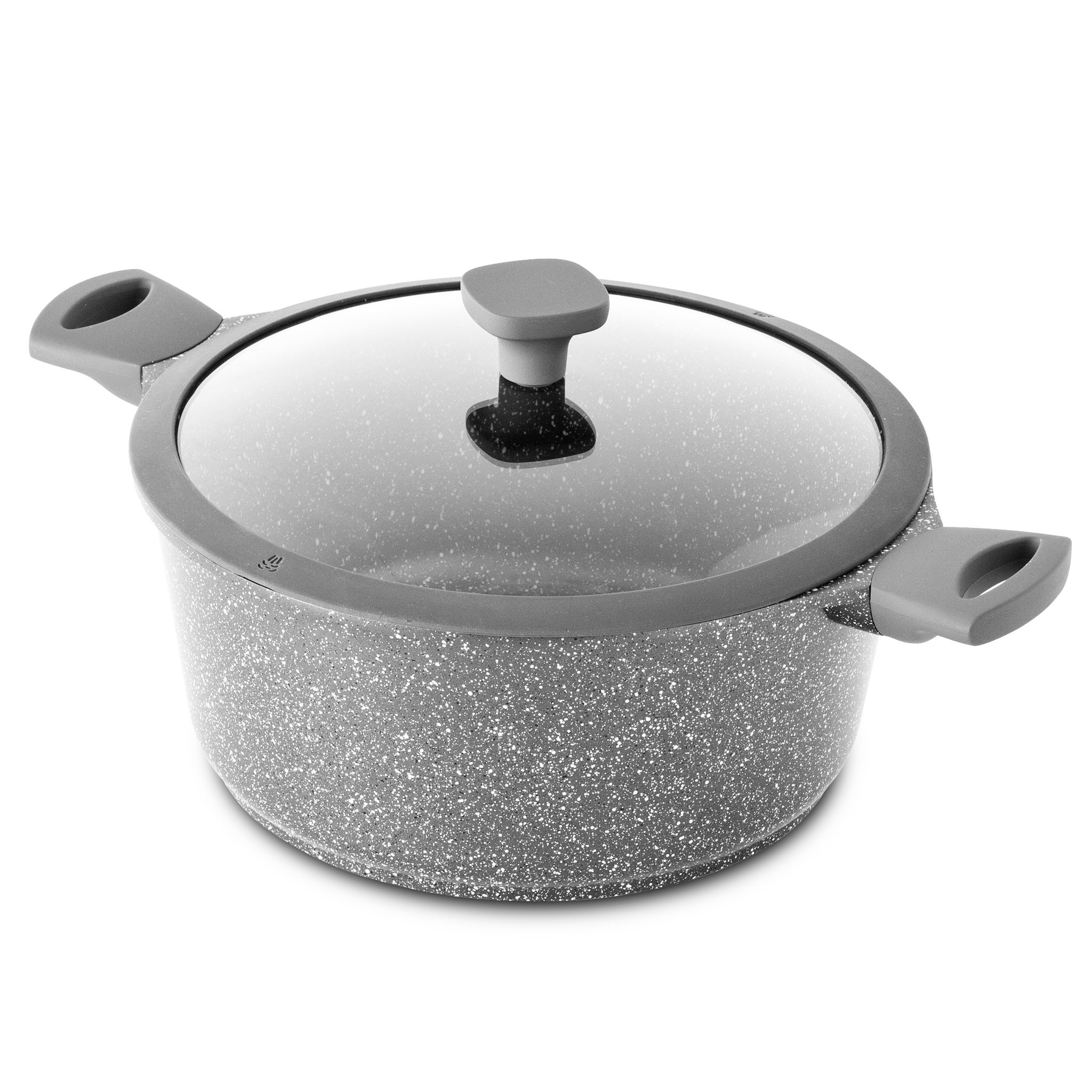 Voir la diapositive 1 : Faitout fonte d'aluminium EFFET PIERRE 28 cm