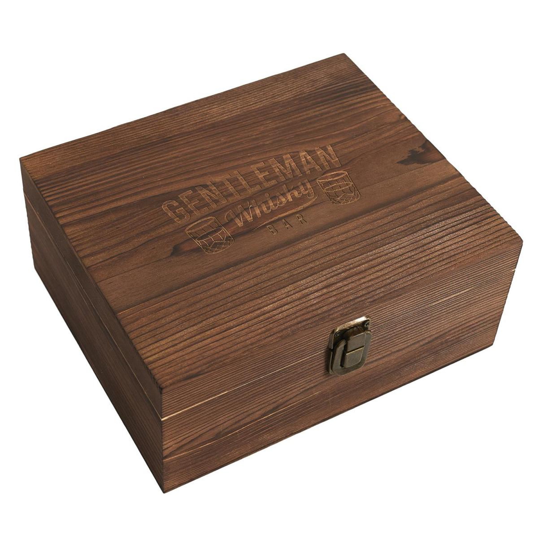 COOK CONCEPT Coffret whisky 10 pièces  gentleman  21cm marron