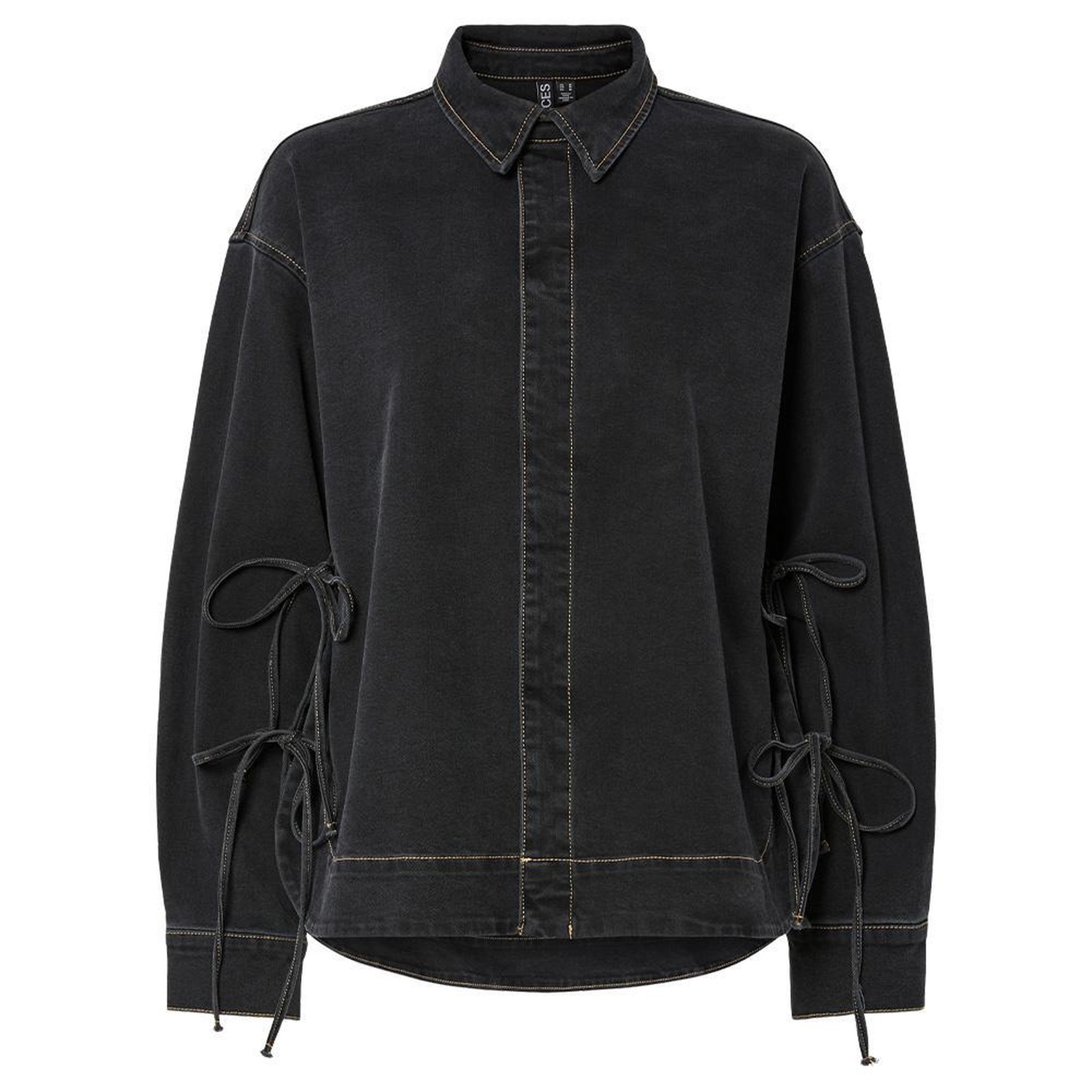Voir la diapositive 1 : Pieces Veste en Jean Bleu/Brut Femme Pieces Pcmathea Curved Denim
