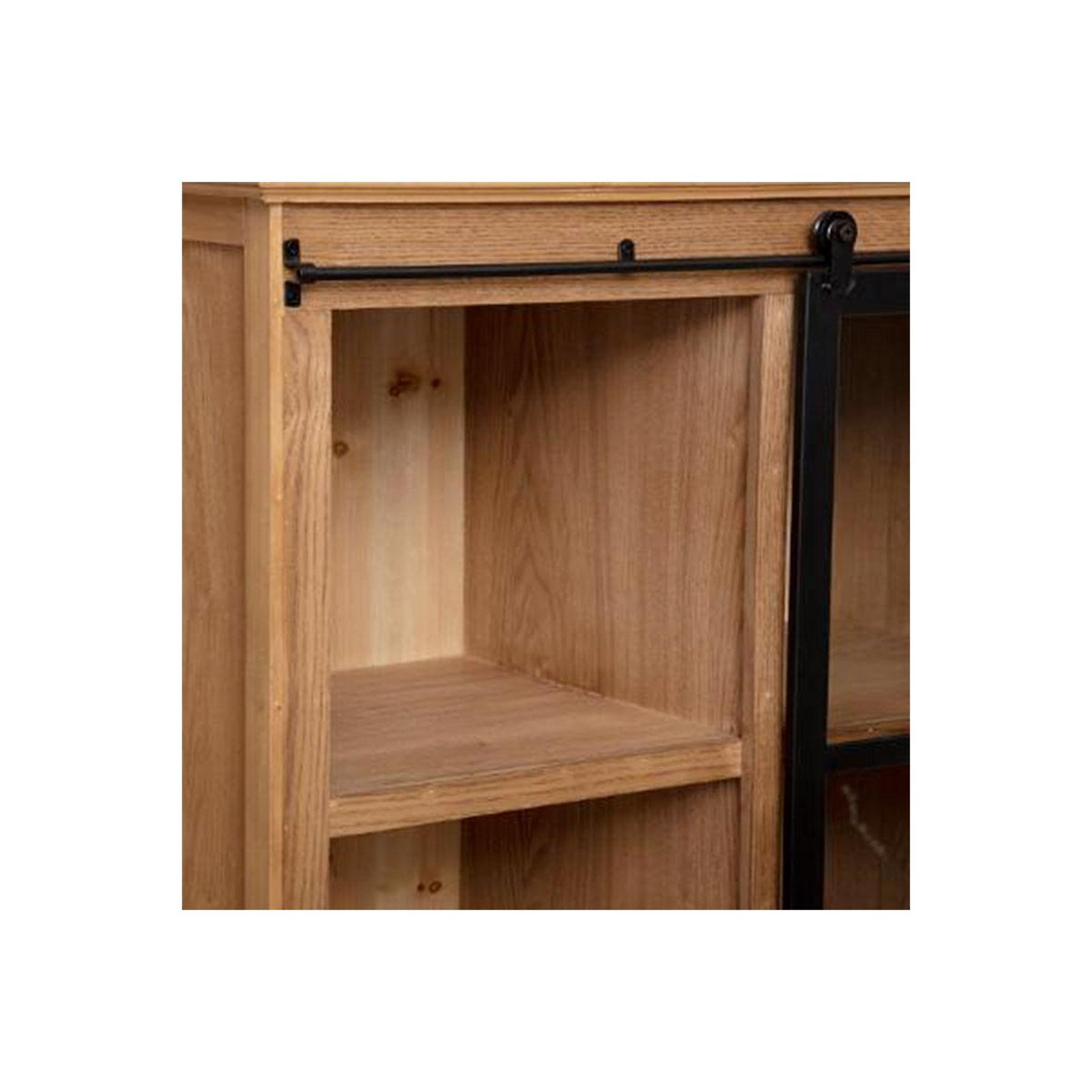 Voir la diapositive 4 : ATMOSPHERA Vitrine 2 tiroirs design  danik  150cm marron
