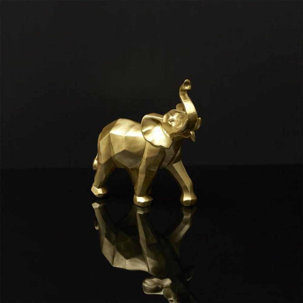 Paris Prix Statuette Déco  Éléphant Origami  30cm Or