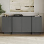 Voir la diapositive 3 : Habitat et Jardin Buffet en bois  Dorma  - 180 x 45 x 80 cm - Anthracite / Noir