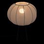 Voir la diapositive 6 : ATMOSPHERA Lampe à poser en métal et coton TOBIE - H. 33 cm - Blanc et noir