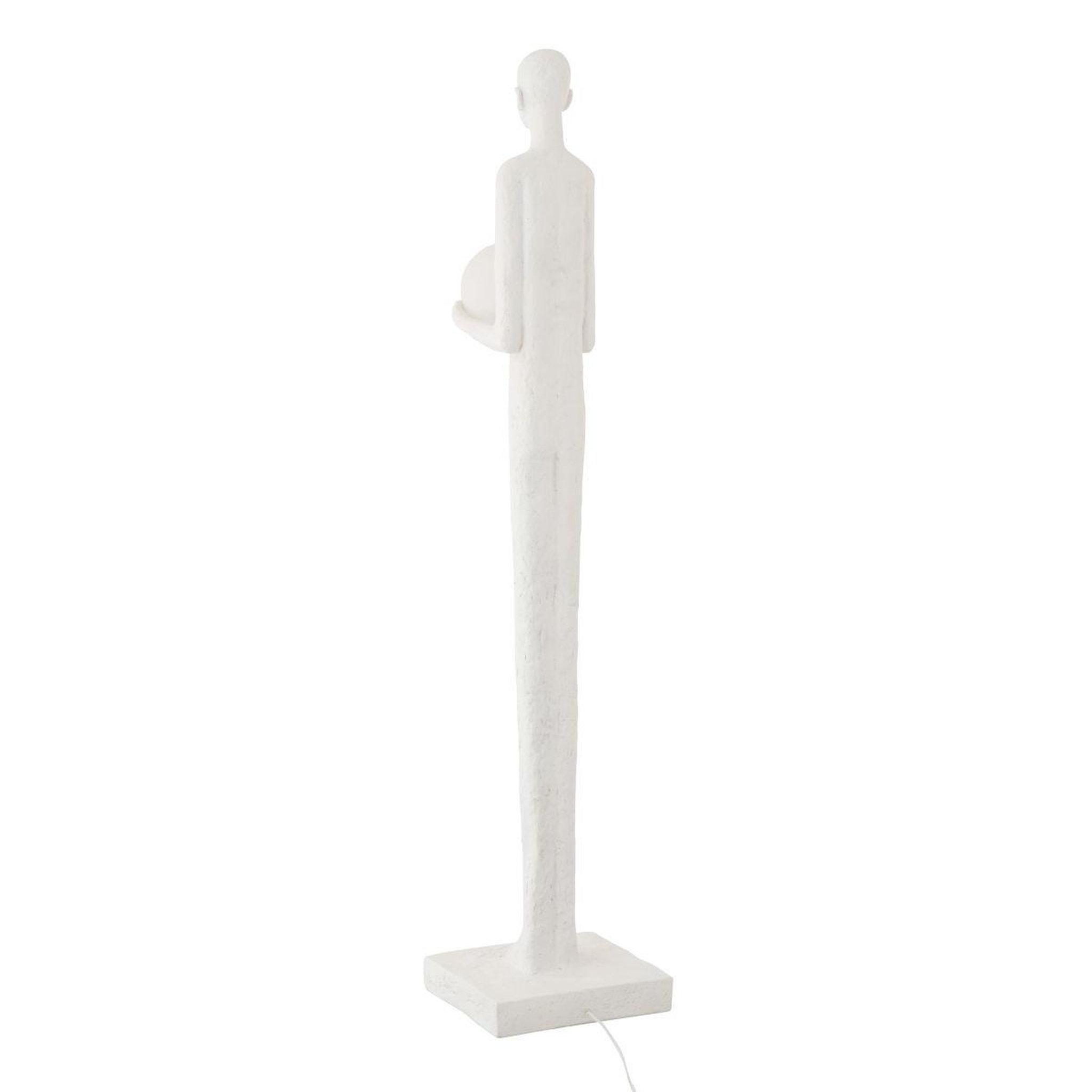 Voir la diapositive 2 : J-LINE Lampadaire uni en résine  personne  151cm blanc