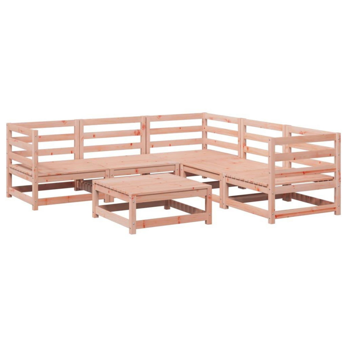 VIDAXL Salon de jardin 6 pcs bois massif sapin de douglas
