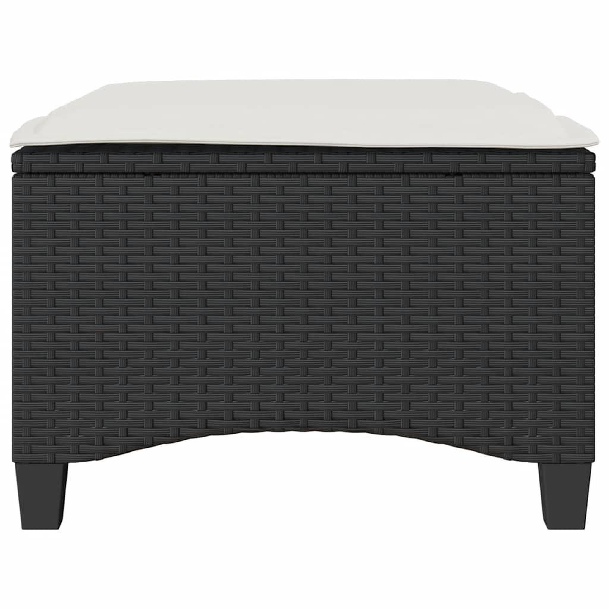 Voir la diapositive 4 : VIDAXL Tabourets jardin coussins 2 pcs noir 55x55x36 cm resine tressee