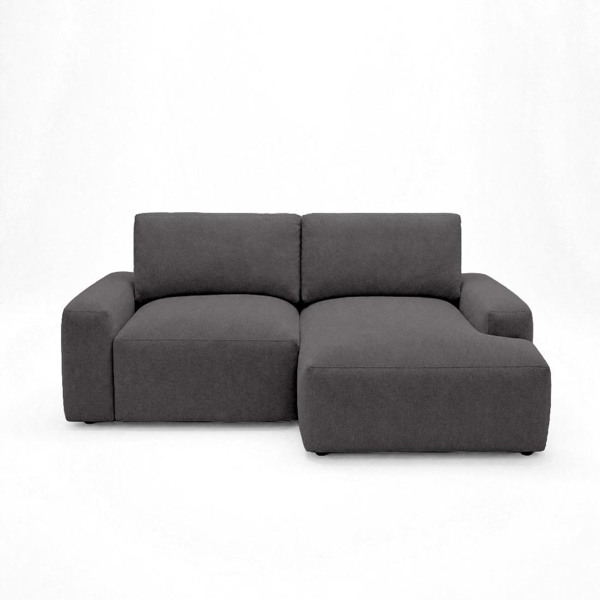 Voir la diapositive 1 : BEST MOBILIER Tama - canapé d'angle droit 4 places convertible avec coffre en tissu