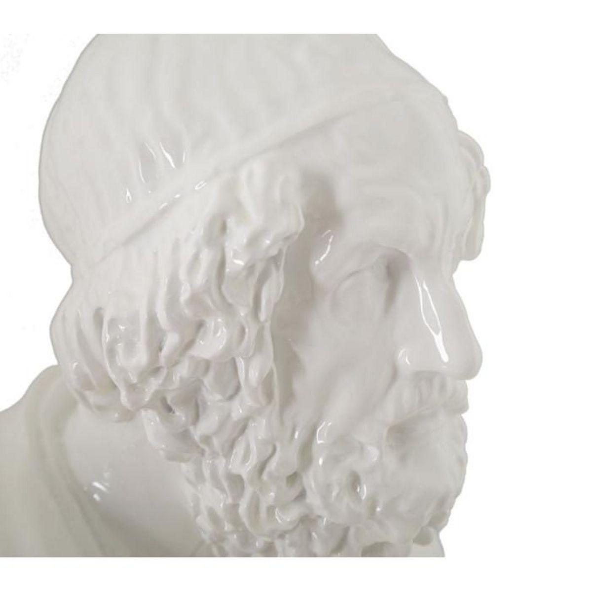 Paris Prix Buste Homme en Résine  Sage  25cm Blanc