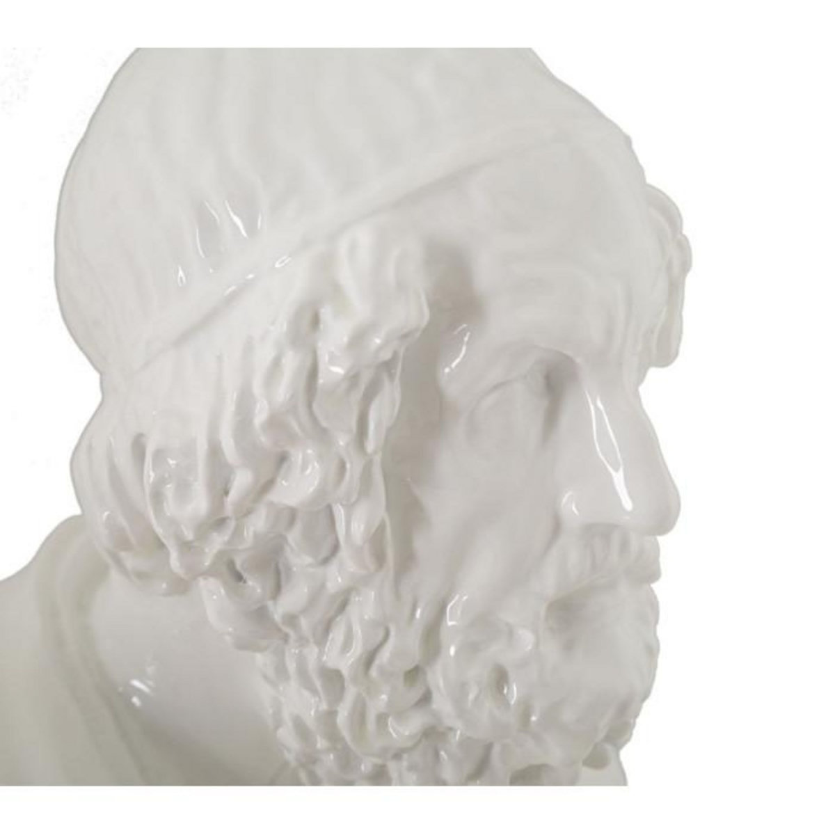 Paris Prix Buste Homme en Résine  Sage  25cm Blanc