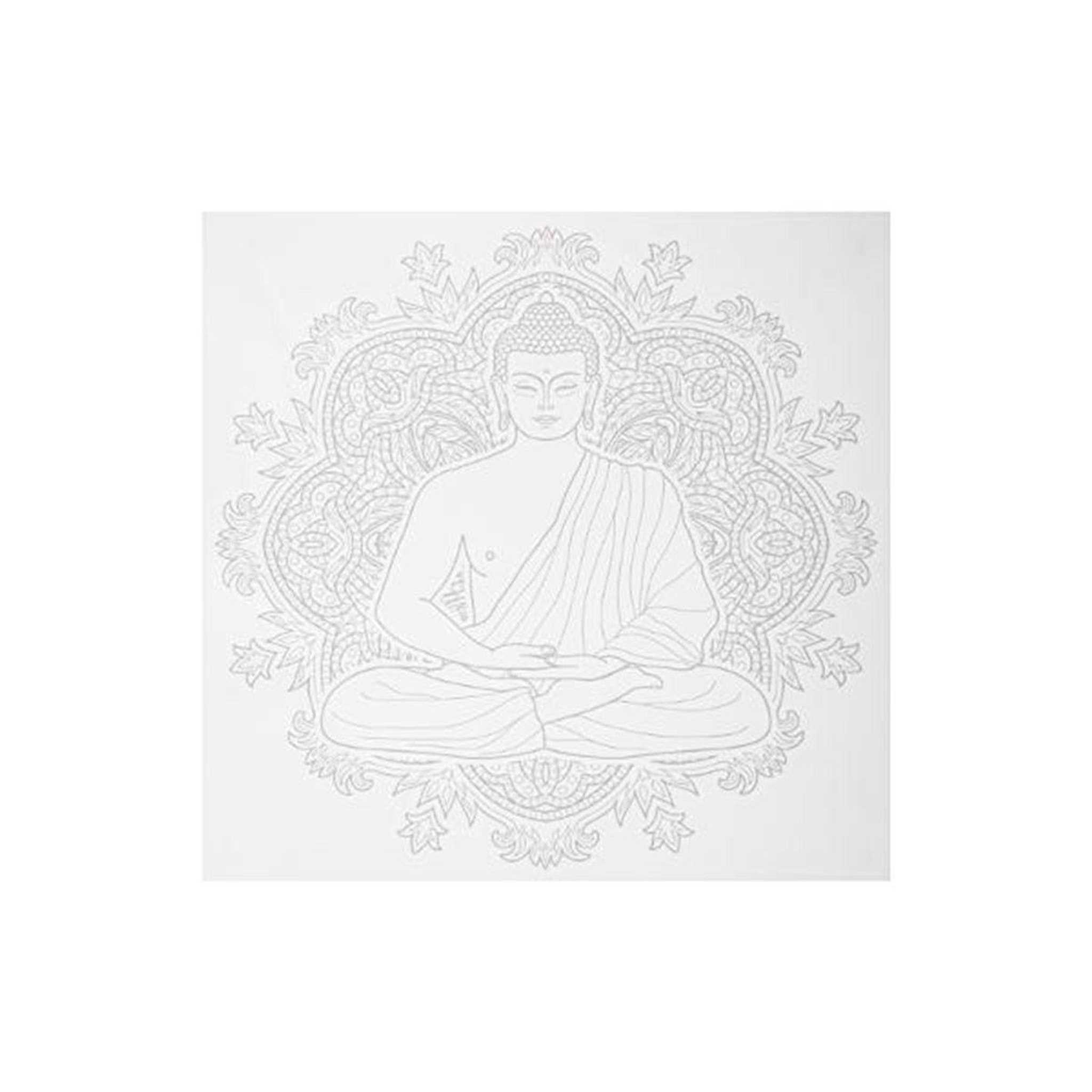 Stick'n Look Sticker déco  bouddha  40x40cm gris