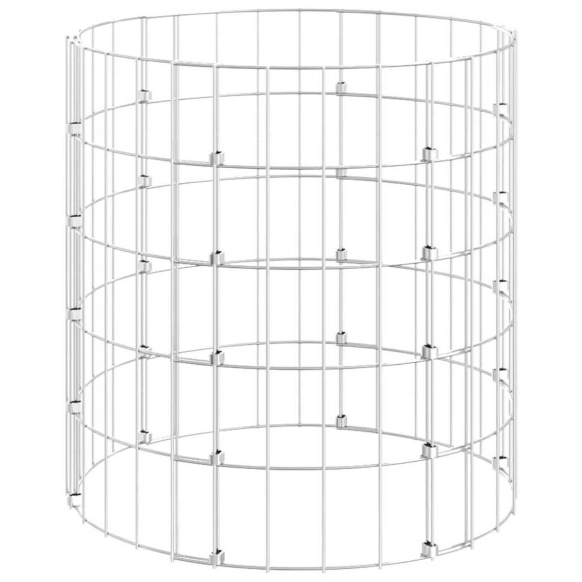 VIDAXL Composteur de jardin Ø50x50 cm Acier galvanise