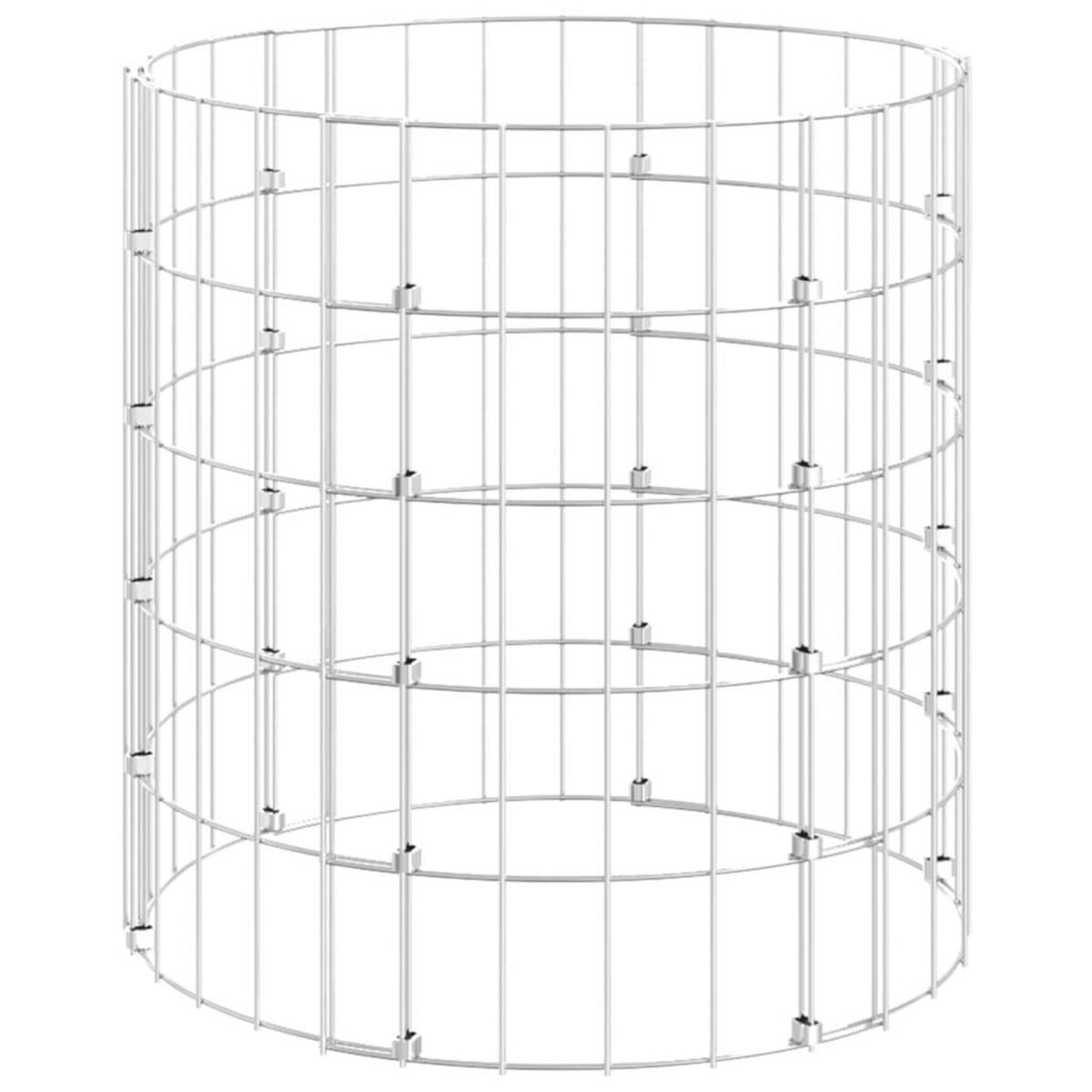 VIDAXL Composteur de jardin Ø50x50 cm Acier galvanise