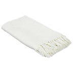 Paris Prix Jeté de Canapé  Gaufré  130x160cm Ivoire