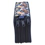 AUCHAN Trousse scolaire 3 compartiments polyester noir et bleu FOOTBALL STREET CODE