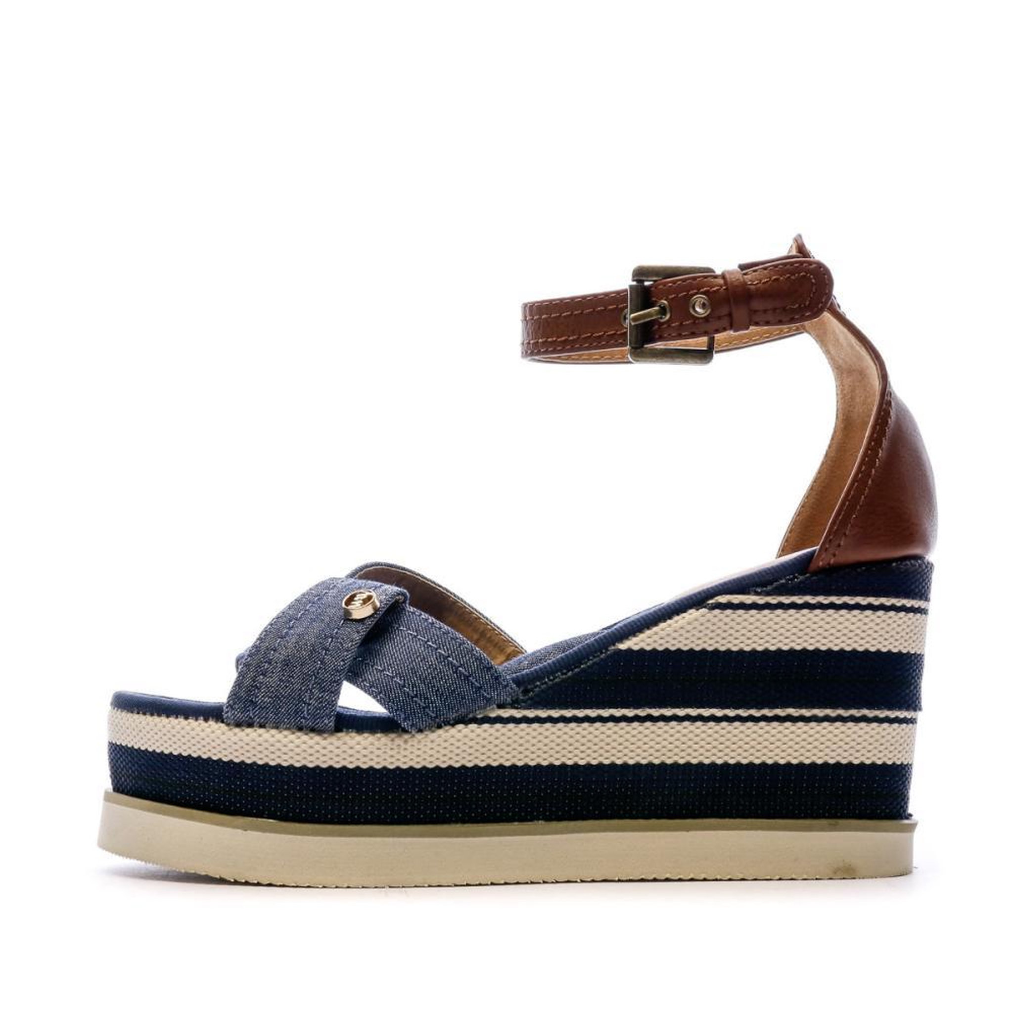Voir la diapositive 1 : BEPPI Sandales Compensées  Jeans Femme Beppi