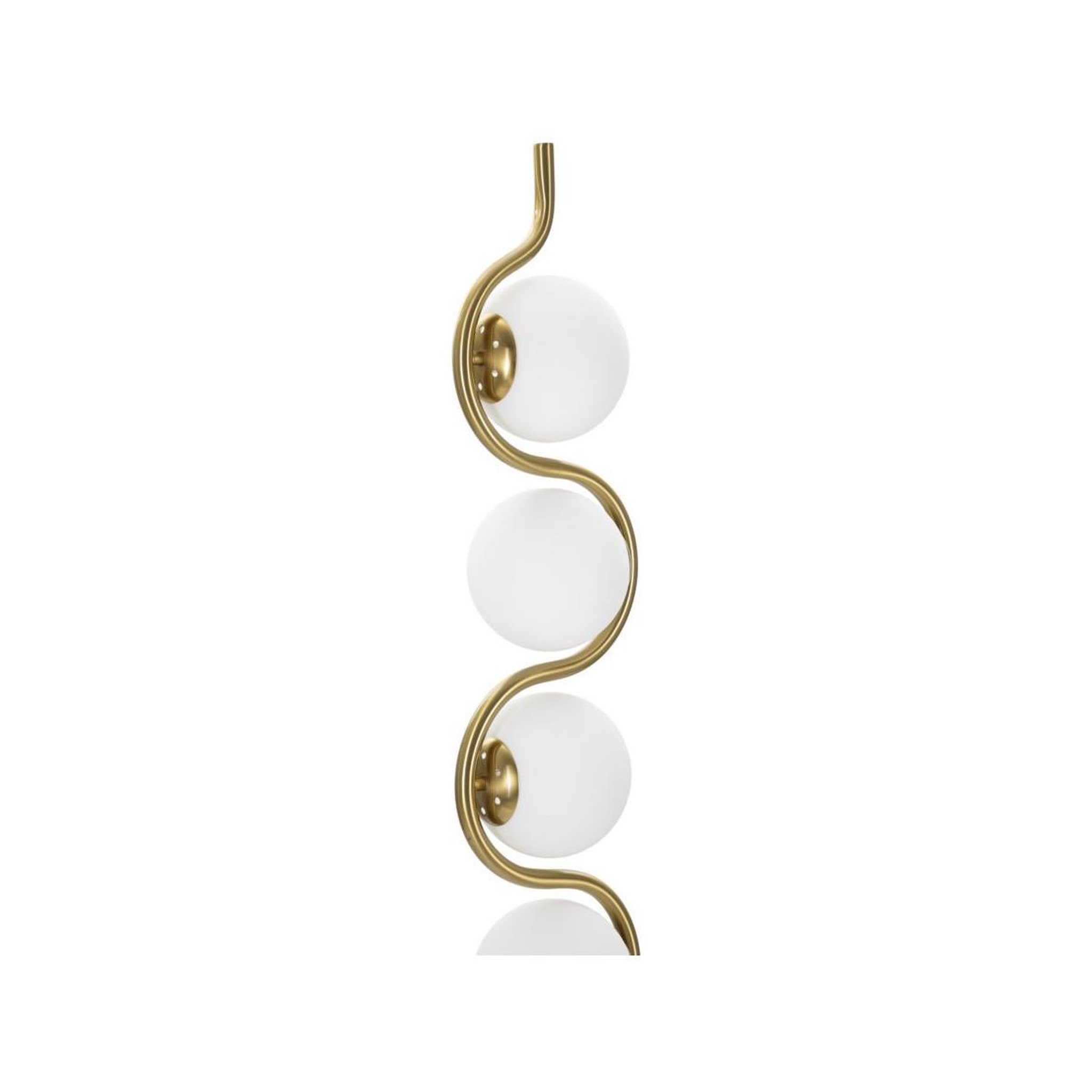 Voir la diapositive 2 : Paris Prix Lampadaire Design 4 Sphères  Luci  165cm Blanc & Or
