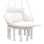 Voir la diapositive 1 : OUTSUNNY Chaise suspendue de jardin - grand coussin inclus - macramé coton polyester blanc cassé