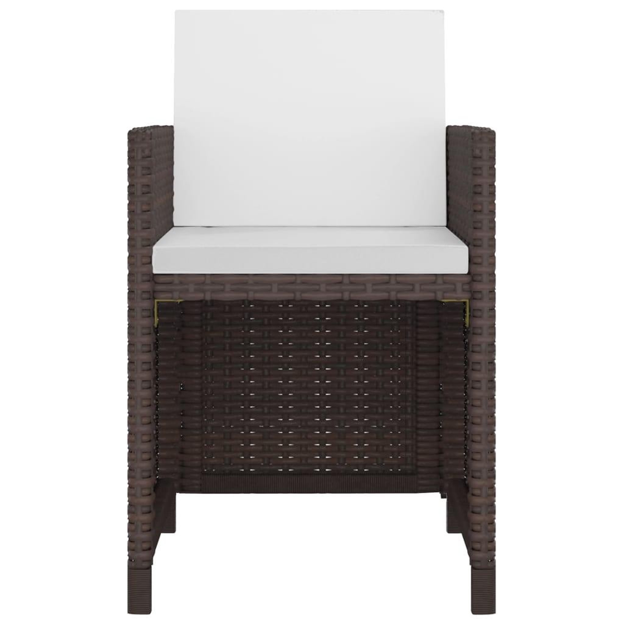 Voir la diapositive 4 : VIDAXL Ensemble a manger d'exterieur 5pcs avec coussins Resine tressee