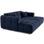 Voir la diapositive 2 : LISA DESIGN Ray - canapé droit 4 places avec double méridienne - assise profonde - en tissu texturé
