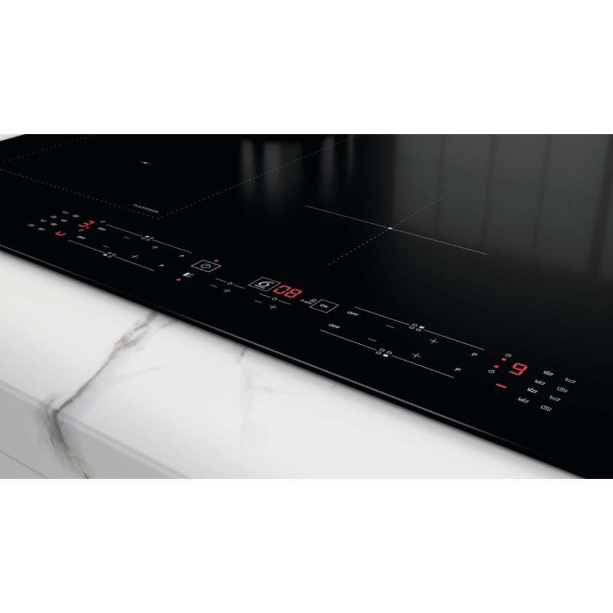 Whirlpool Table de cuisson induction 75cm 4 feux 7200w noir - wlb2977ne