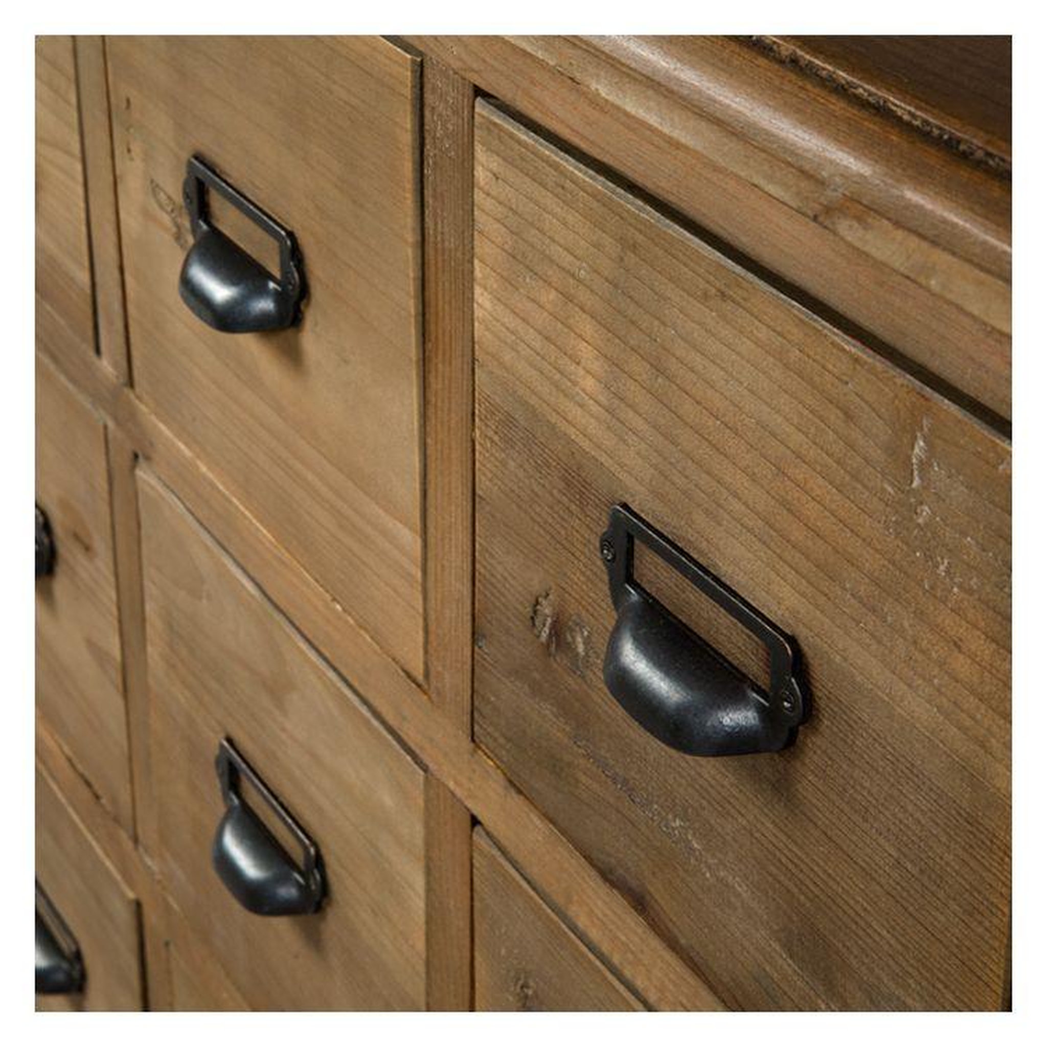Voir la diapositive 5 : MAISON PAVANE Buffet en bois recyclé 18 tiroirs-miramas