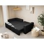 Voir la diapositive 3 : BEST MOBILIER Daryl - canapé d'angle réversible 4 places convertible avec coffre en tissu texturé