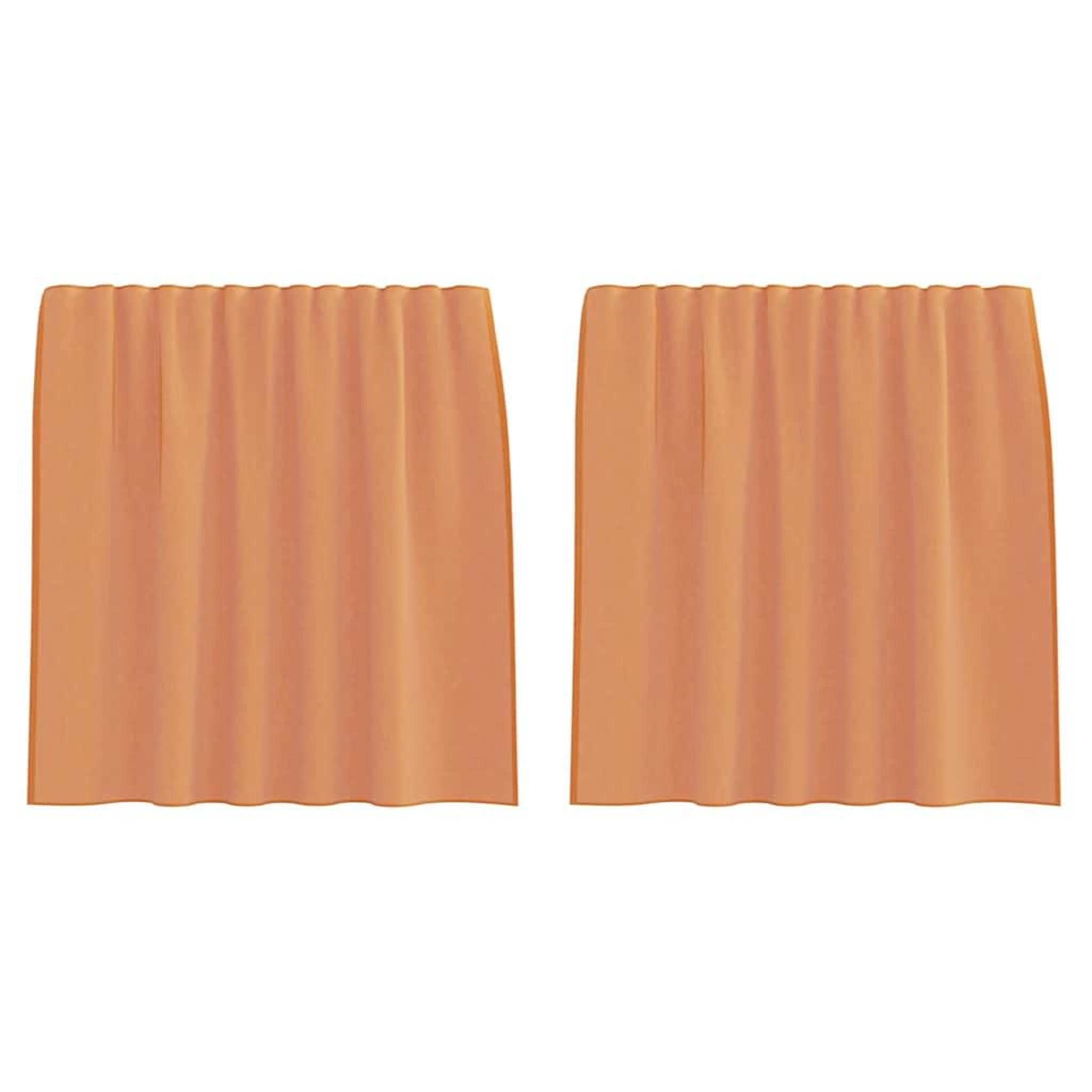 Voir la diapositive 2 : VIDAXL Rideaux en voile avec boucles 2 pcs terre cuite 140x140 cm