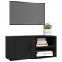 Voir la diapositive 4 : VIDAXL Meubles TV 2 pcs Noir 80x31,5x36 cm Bois d'ingenierie