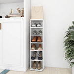 VIDAXL Armoire a chaussures Blanc 27,5x27x102 cm Bois d'ingenierie