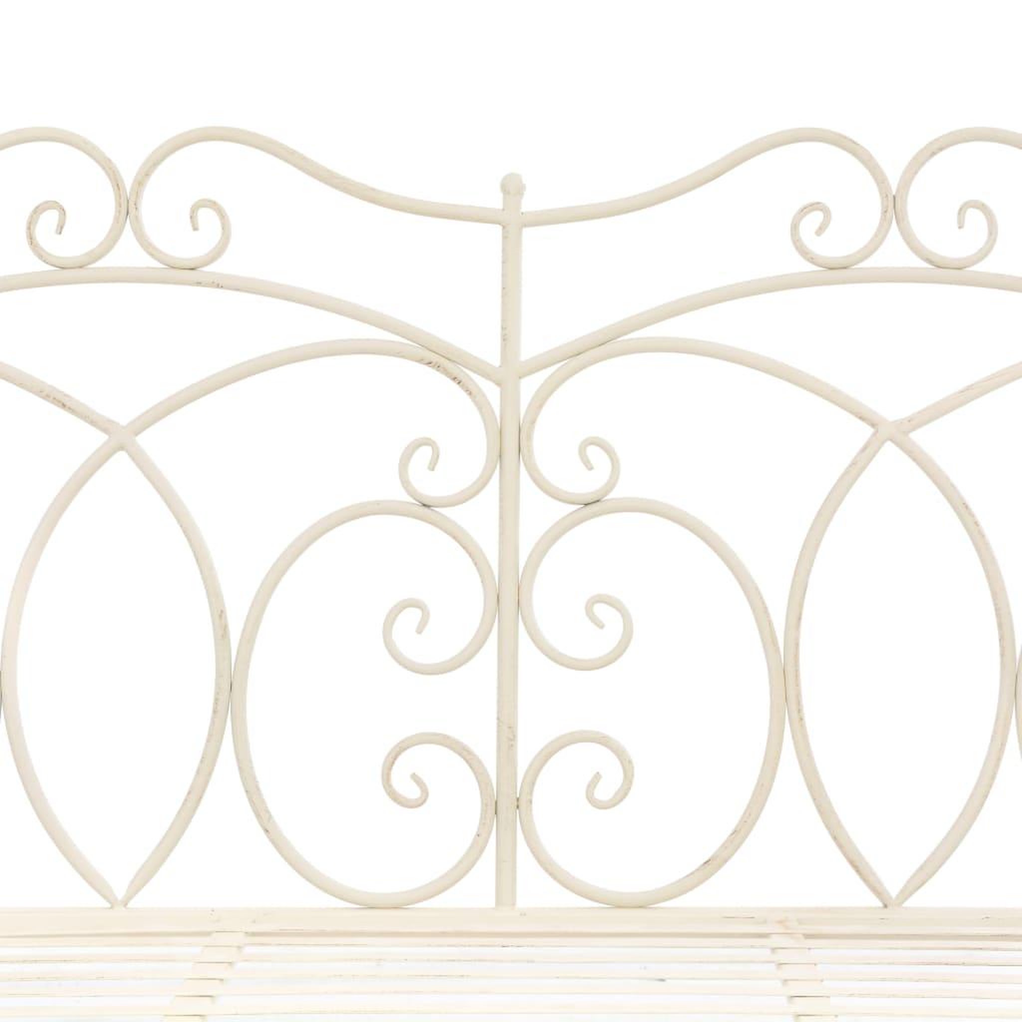 Voir la diapositive 4 : VIDAXL Banc de jardin 104 cm Fer Blanc antique