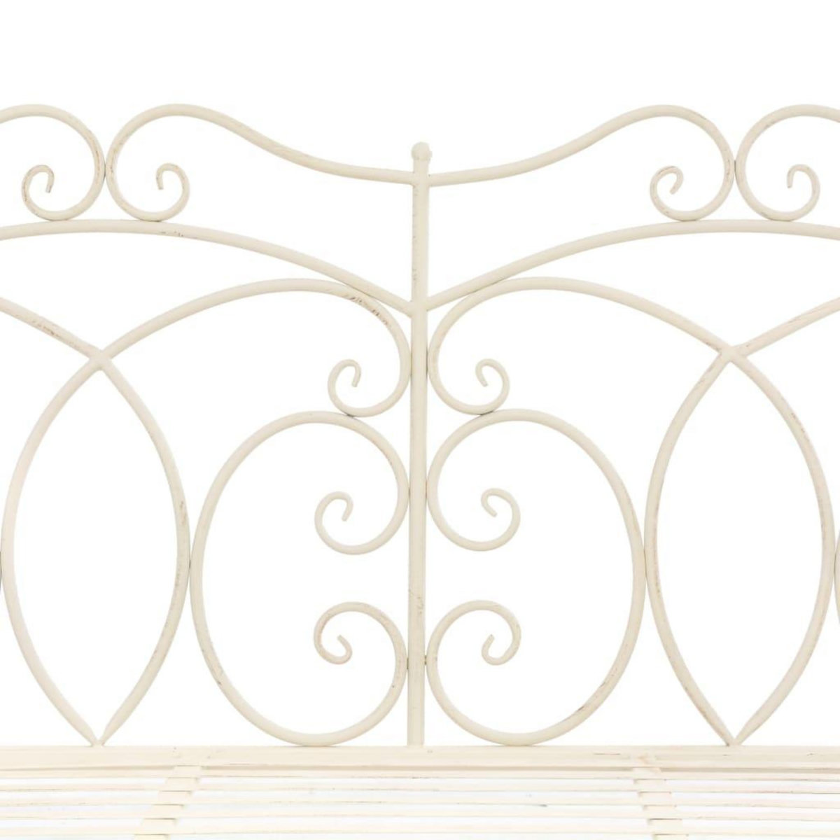 VIDAXL Banc de jardin 104 cm Fer Blanc antique