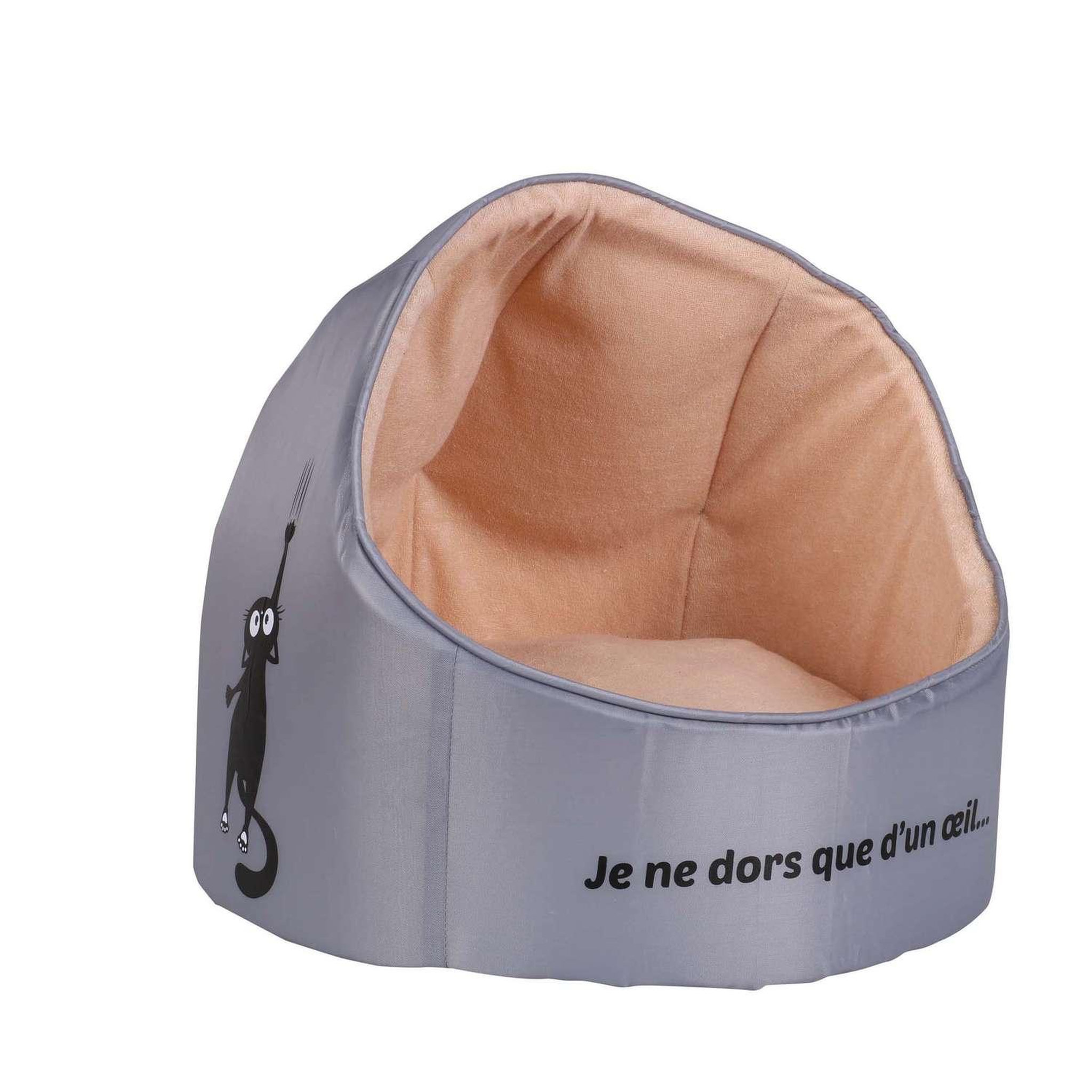 TOILINUX Panier flocon pour chat et chien - gris