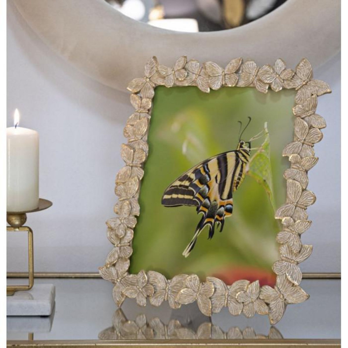 Paris Prix Cadre Photo Déco Papillons  Farfalle  20x25cm Or