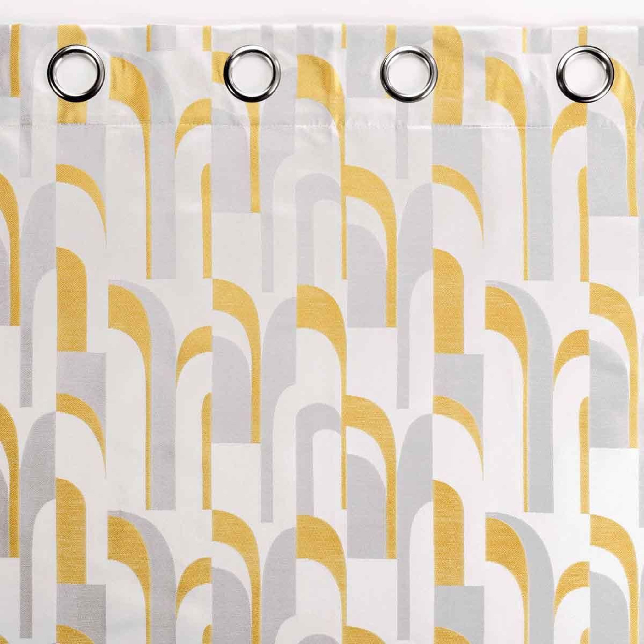 Voir la diapositive 3 : Douceur d'Intérieur Rideau à œillets  médicis  140x260cm jaune
