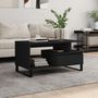 Voir la diapositive 1 : VIDAXL Table basse Noir 90x49x45 cm Bois d ingénierie