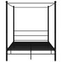 Voir la diapositive 4 : VIDAXL Cadre de lit a baldaquin sans matelas noir 160x200 cm metal