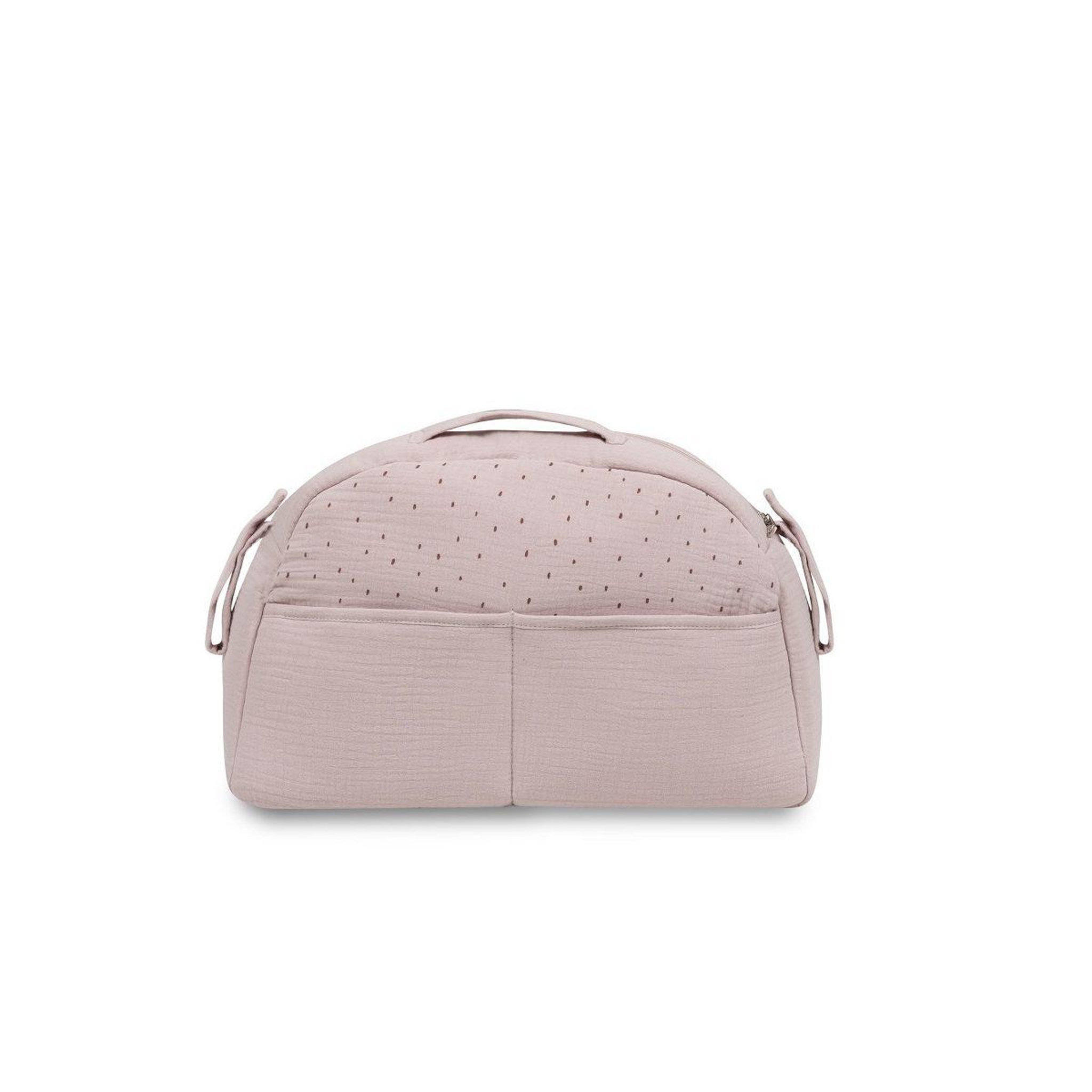 INTERBABY Sac à langer  pois - coton mousseline - rose foncé - trousse et matelas à langer