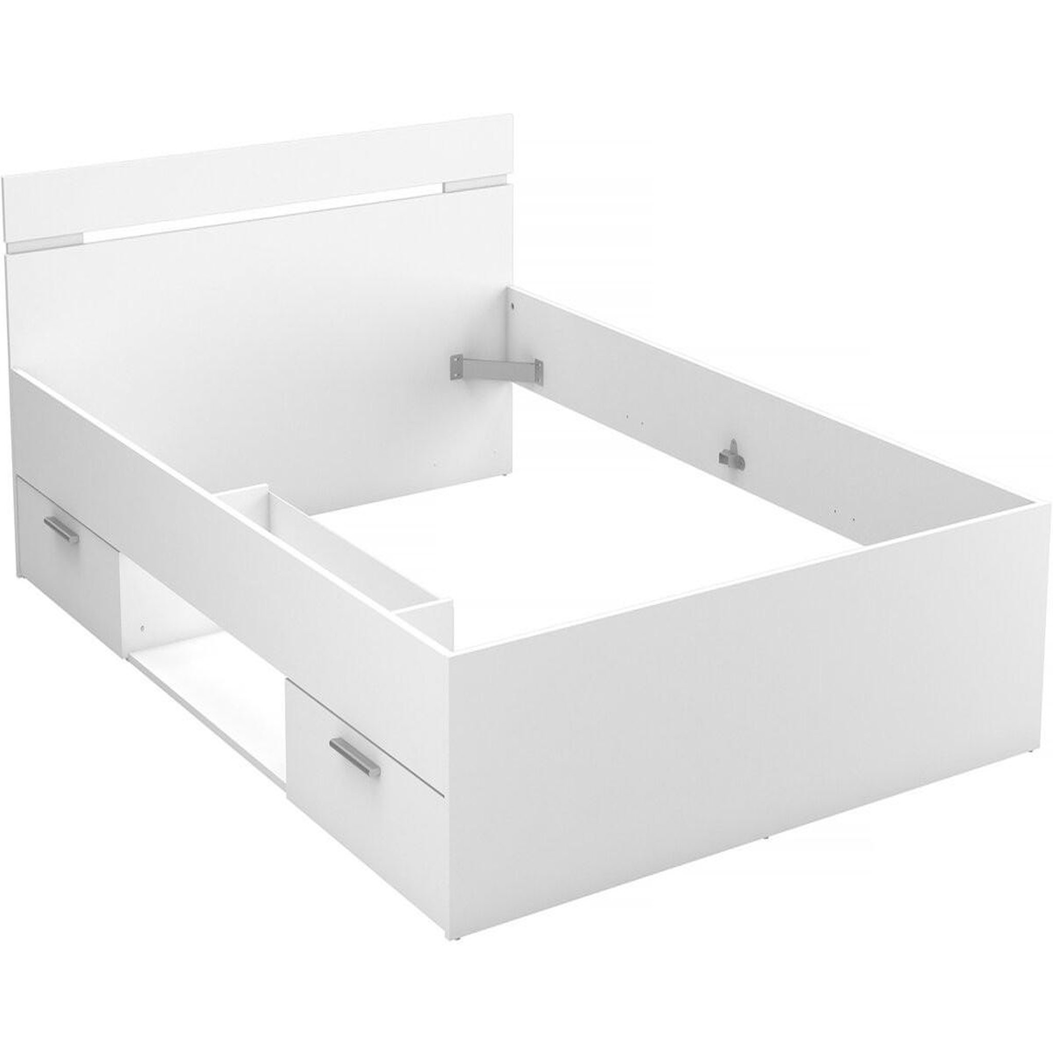 Habitat et Jardin Lit double en bois  michigan  - 140 x 200 cm - blanc