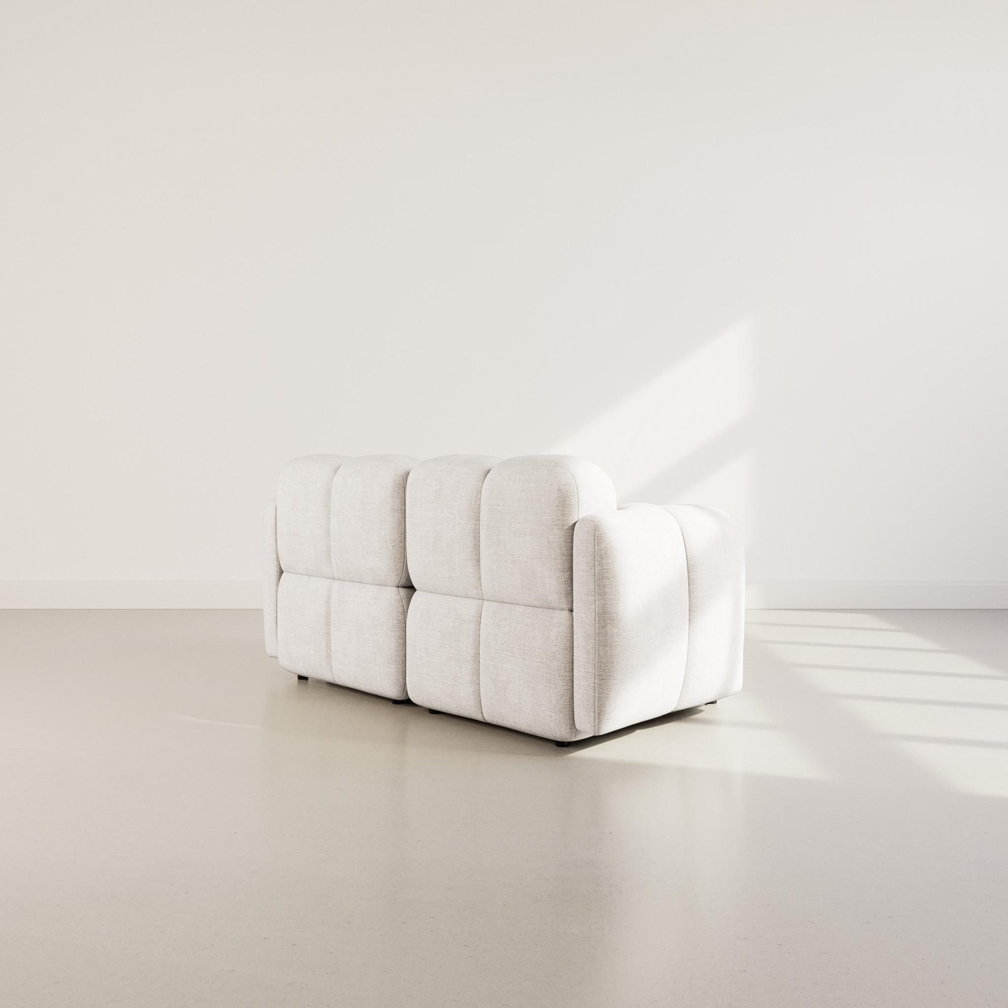 Voir la diapositive 5 : BEST MOBILIER Grace - canapé modulable 2 places en velours texturé